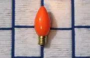 BOXof24 new C9 opaque ceramic 7w PUMPKIN ORANGE CHRISTMAS light bulb 7C9 CO E17