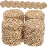 LOPUNER 12pcs Miniature Decorative Hay Bales for Doll House and Mini Garden Creative Outdoor Scene Decor Natural Appearance for DIY Party Adornments