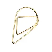 Sztxj Office Paper Clips Metal Stainless Steel Gold Water Drop Cute Paper Clips for Sorting and Organizing Document Papers 100 Bookmarks Clips