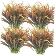 10Pcs Artificial Fall Plants Fake Autumn Grasses UV Resistant No Fall Orange