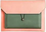 Filing Envelopes Leather File Bag A4 Paper File Bag Folder Bag Information Business Briefcase Bill Storage Bag Plastic Folders(Pink)