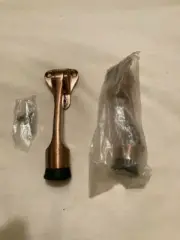 CAST BRASS - COMMERCIAL QUALITY DROP DOWN DOOR STOPS (2) - BRONZE FINISH - NEW