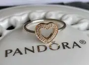 Authentic Pandora Symbol of Love Ring #190925CZ