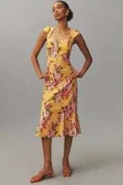 ANTHROPOLOGIE The Cecily Fit & Flare Sweetheart Dress by Maeve size L new nwt