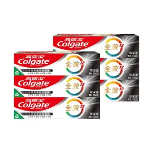 【Colgate 高露潔】全效牙膏150gX6入(專業潔淨/抗敏感/清淨薄荷/專業淨白/炭深潔)