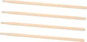 Kisangel 2 Pairs Natural Wood Drumsticks for Percussion Instruments Comfortable Grip Finish for Beginners Professional Drummers for Practice Performance