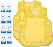 Gogogmee Men's Cooling Vest for Hot Weather Ice Bag Vest Lightweight Polyester with Ice Packets for Summer