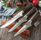 Boning Knife Forged Stainless Steel Wood Handle Chef Hammered Eviscerate Slicing
