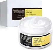 Snail Mucin 92% Face Moisturiser - Lightweight Daily Facial Cream for Sensitive Skin & Dry Skin, Premium Snail Collagen Deep Hydration for Skin Care - 3.52 Oz