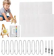 Puffy Paint for Crafts | Kids Foam Texture Paper Paint Kit | Bubble Art Supplies with 12 Markers Drawing Paper for Holiday Boys Girls