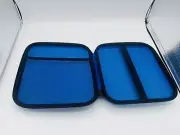 Compact Blue Travel Organizer Case for Electronics and Accessories