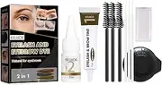Professional Eyelash Eyebrow Dye Tint Gel Oil Proof Eyebrow Tinting Kit Light Brown