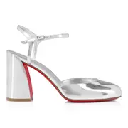 round-headed high-heeled sandals 40 White