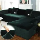 Elastic Plush Sofa Covers for Living Room Velvet Corner Armchair Cover Slipcover