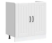 Storage Kitchen Sink Cabinet 80x46x81.5cm White Adjustable Feet