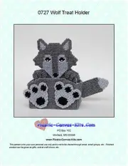 Wolf Treat Holder- Plastic Canvas Pattern or Kit