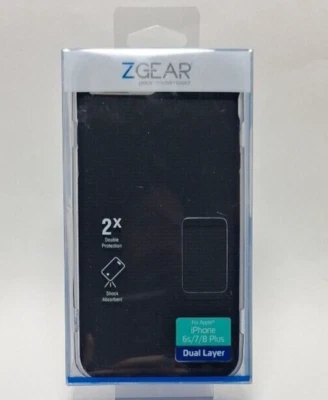 For Apple iPhone Case Fits 6s 7 & 8 Plus Shock Absorbin Black