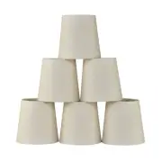 VALO Clip-on Chandelier Fabric Lamp Shades,Set of 6,Small Barrel,5.2"×4"×H5.2...