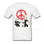 SWAG PANDALISM BANKSY PEACE 標誌 T 恤熊貓印花男士 T 恤折扣夏/秋上衣 100% 棉織物