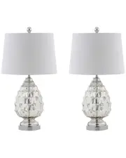 JONATHAN Y Set of 2 Artichoke 25.5in Glass LED Table Lamps