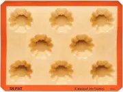 Silpat Mini Brioche Baking Mold 11.6"x15.7" Caramel Orange ES 02574 FR