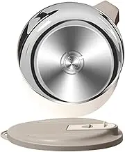 GRIRIW Microwavable Ramen Bowl Lid Large Capacity Instant Noodles Soup Bowl Portable Stainless Steel for Dorm Office