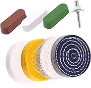 Generic Buffing Wheel Kit, Cleaning Supplies, Reusable, Metal Jewelry Glass Polishing for Angle Grinder