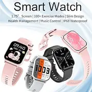 HD15 Smart Watch 1.75 inch Smartwatch Fitness Running Watch Bluetooth ECGPPG Pedometer Call Reminder Compatible with Android iOS Women Long Standby Hands-Free