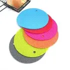 HG 5PCS Silicone Trivet Mats Round Non Slip Heat Resistant Multipurpose Hot