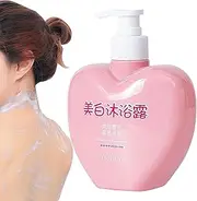 Skin Lightening Body Wash, Cleansing Shower Gel - Natural Shower Gels Leaving Skin Soft and Hydrating with Peach Extract, Long-Lasting Fruity Scent