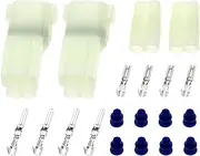 VGOL 2 Sets 2 Pin Motorcycle Waterproof Connector Plug Electrical Wire Connector Plug Kit Suitable for Vehicle Motorcycle for 2.5mm Diameter Wire Cable