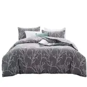 All Size Bed Doona Quilt Duvet Cover Set Grey Branches