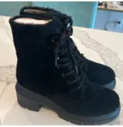 Stuart Weitzman Ladies Nisha Black Shear Boots Size 5.5