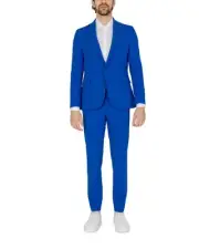 Mulish Slim Fit Solid Blue Suit Men Light Blue Suits & Blazers