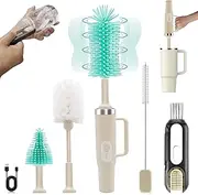 Electric Bottle Brush Cleaner, Creative Bottle Brush Kit for Better Cleaning, 360° Efficient Cleaning, Baby Bottle Cleaner Brush for Baby Bottle with Straw Brush, Travel Bottle Brush Set, Waterproof