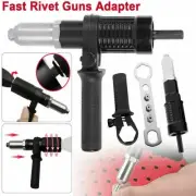 Electric Rivet Pop Gun Adaptor Cordless Drill Nut Converter Riveter Insert Tool