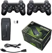 M8 Home Video Game Console & Retroxplug Game Stick – 2024 New 2-Player Nostalgic FC Arcade Game Box with Wireless Controllers + 4K HDMI Retro Gaming Stick with Dual 2.4G Wireless Controllers