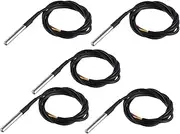DIGISHUO 5pcs DS18B20 Temperature Sensor Temperature Probe Stainless Steel Package Waterproof 1M (5Pcs 2 Meter Kit)