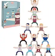 OLMURI Stacking Toys, Circus Hercules Acrobatic Troupe Toy Set, Balancing Building Blocks Game Puzzle Toys for 3 4 5 6 Years Toddler Kids Adults
