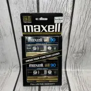 2 Pack - Maxell UD XL II 90 Blank Cassette Tapes For Recording High Bias Sealed