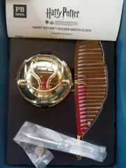 Pottery Barn Teen Harry Potter Golden Snitch Clock Gold 7" Diam Wizard #A38