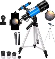 Telescope for Beginners & Kids,70mm Aperture 400mm Refractor Telescope for Astro