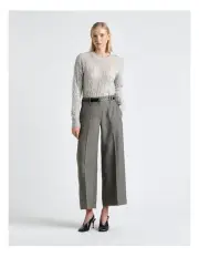 [Cue] Alpaca Merino Blend Cable Sweater
