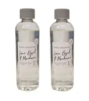 2x Aldi Hotel Collection No.1 Lime, Basil & Mandarin Refill Reed Diffuser 200ml