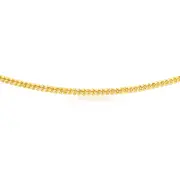 9ct Yellow Gold Silverfilled Diamond Cut Two Tone Square Snake 55cm Chain