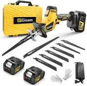 Cordless Reciprocating Saw-2x4.0Ah Batteries,3500SPM Max,One-Hand Operation,Brus