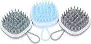LRXIYODE 3Pcs Silicone Scalp Massager Home Shower Brush for Scalp Care Deep Cleansing Massage Mixed Colors for Family Use Prevents Hair Loss
