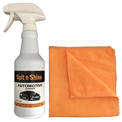 Spit n Shine Car Cleaning Kit Chrome, Wheels, Glass Removes Grime, Bugs, Grease