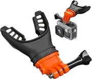 Camera Clip for Backpack, Action Camera Clip, Multi-Angle Lightweight Silicone Mouthpiece for Snorkeling Live Streaming Sports Recording Overhead Filming Rock Climbing Surfing