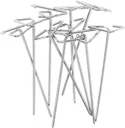 Reusable BBQ Skewers Set 10pcs Standing Skewers Metal Grill Supplies for Meat